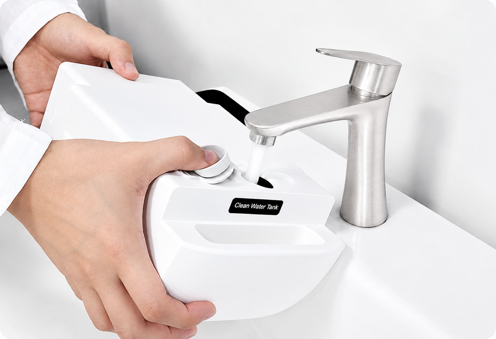 Fill the clean Water Tank